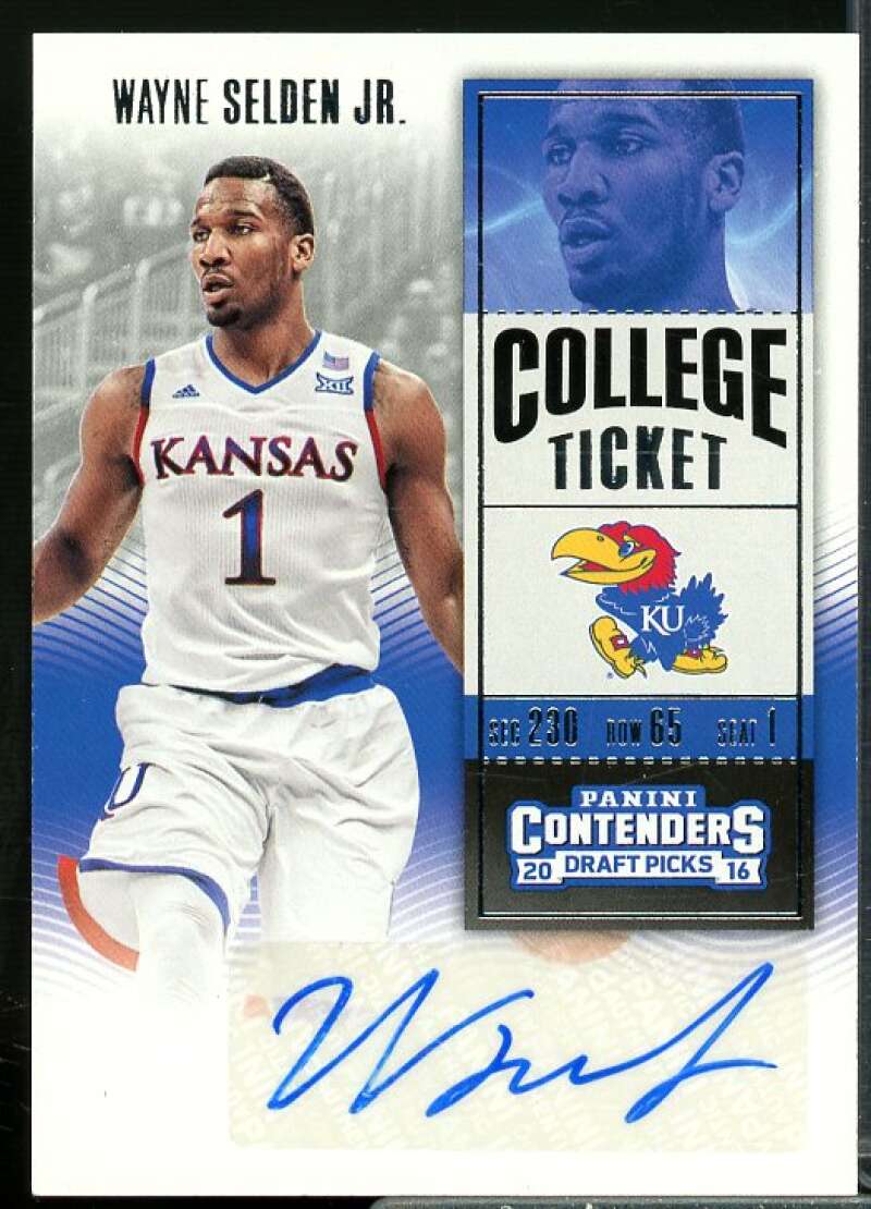 Wayne Selden Jr. AU/White jersey 2016-17 Panini Contenders Draft Picks #148A  Image 1