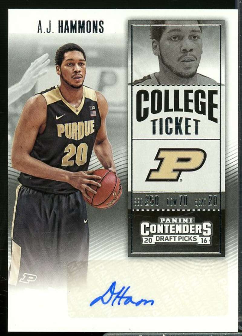 A.J. Hammons AU Rookie Card 2016-17 Panini Contenders Draft Picks #154  Image 1