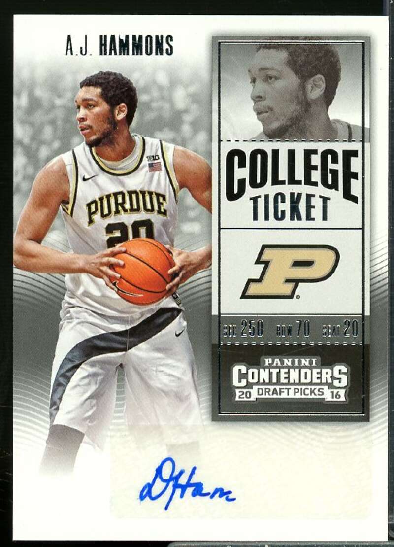 A.J. Hammons AU Rookie Card 2016-17 Panini Contenders Draft Picks #158  Image 1