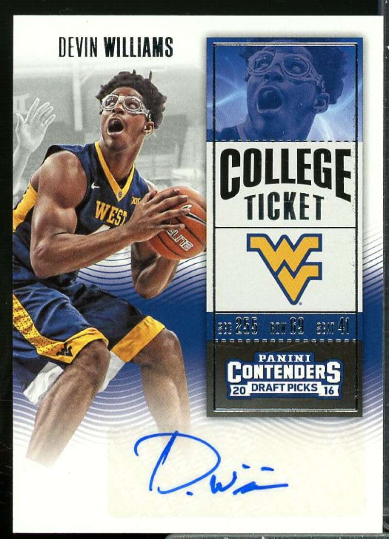 Devin Williams AU Rookie Card 2016-17 Panini Contenders Draft Picks #162  Image 1