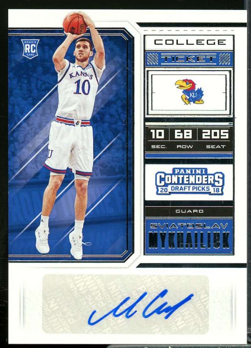 Svi Mykhailiuk AU Rookie Card 2018-19 Panini Contenders Draft Picks #93  Image 1