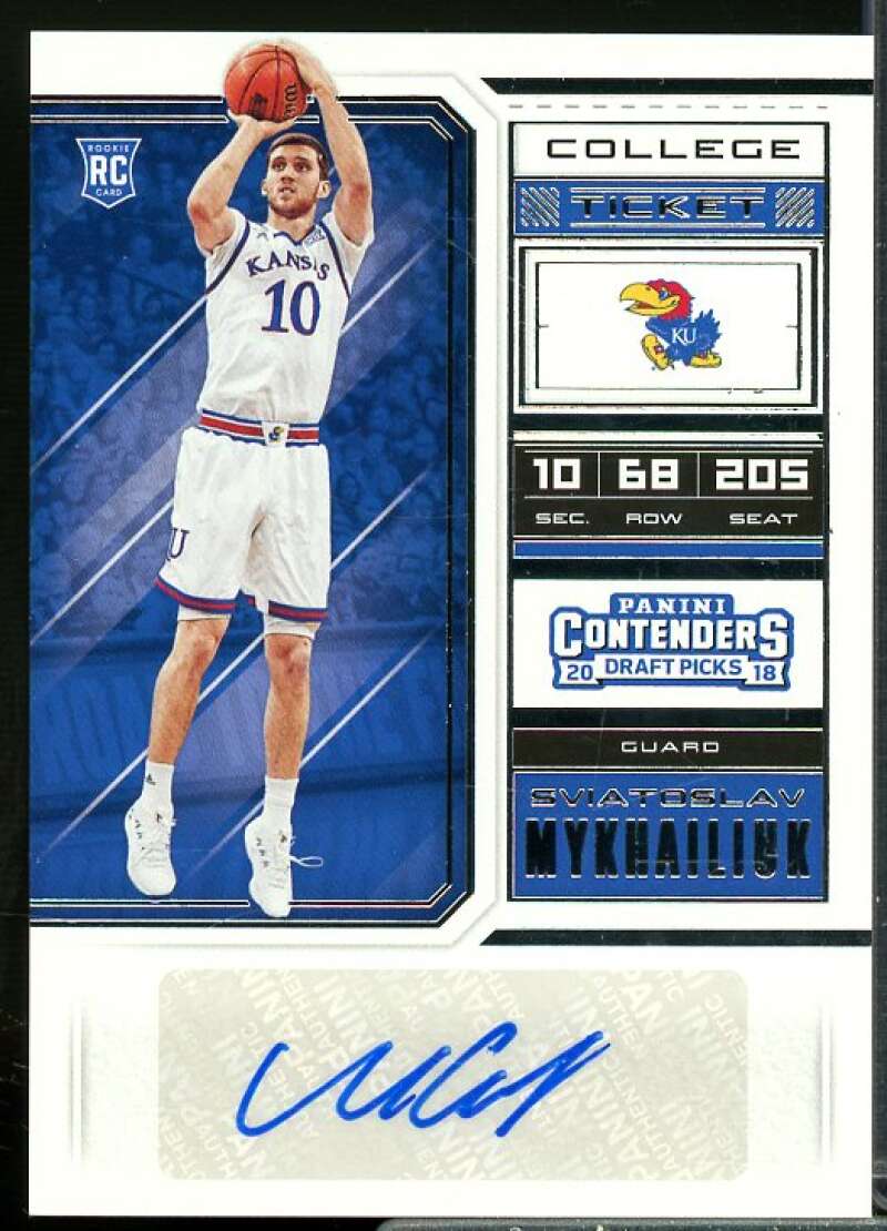 Svi Mykhailiuk AU Rookie Card 2018-19 Panini Contenders Draft Picks #93  Image 1