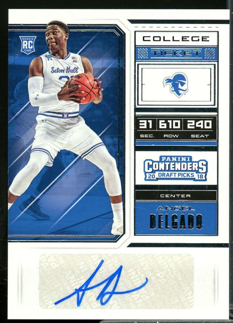 Angel Delgado AU Rookie Card 2018-19 Panini Contenders Draft Picks #121  Image 1