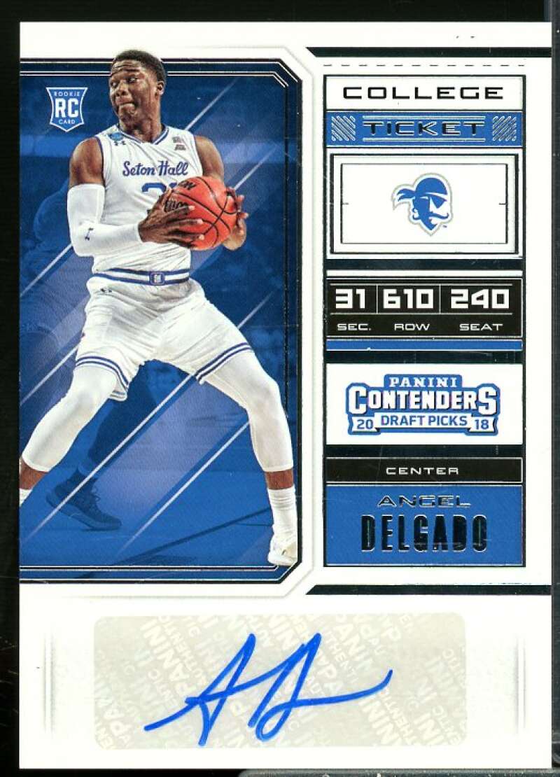 Angel Delgado AU Rookie Card 2018-19 Panini Contenders Draft Picks #121  Image 1