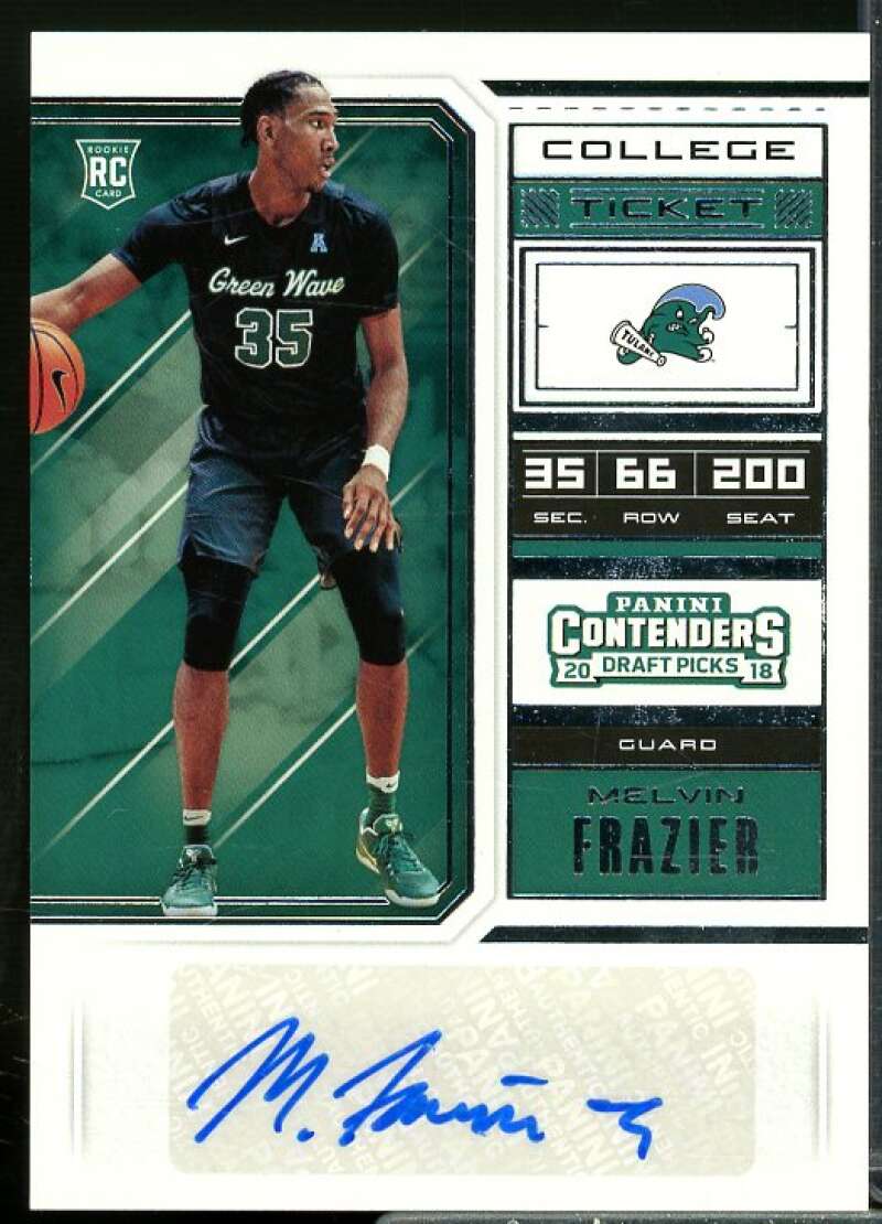 Melvin Frazier AU Rookie Card 2018-19 Panini Contenders Draft Picks #88  Image 1