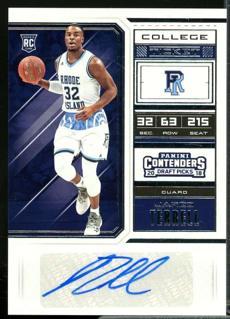 Jared Terrell AU Rookie Card 2018-19 Panini Contenders Draft Picks #99  Image 1