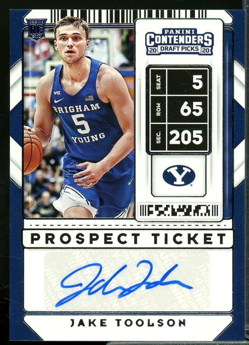 Jake Toolson AU Rookie Card 2020-21 Panini Contenders Draft Picks #128  Image 1