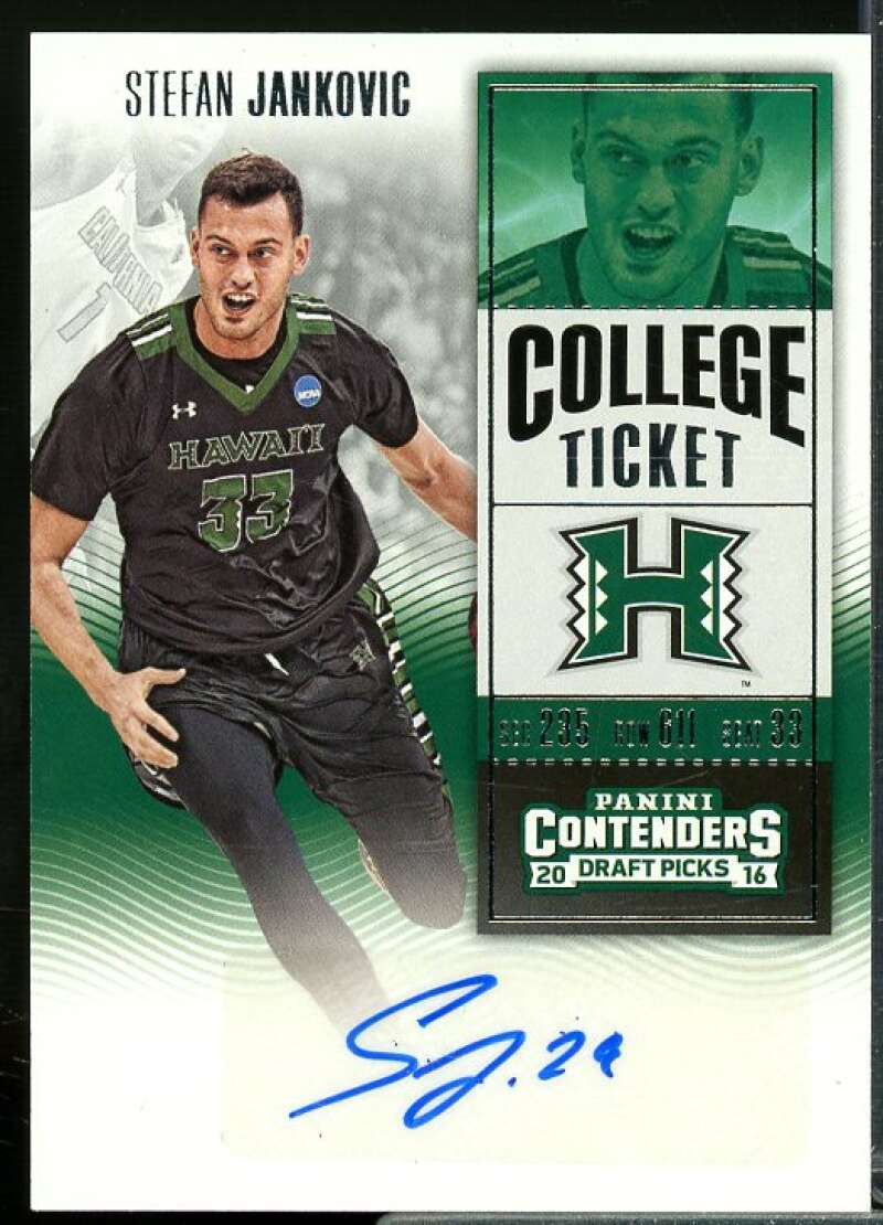 Stefan Jankovic AU Rookie Card 2016-17 Panini Contenders Draft Picks #176  Image 1