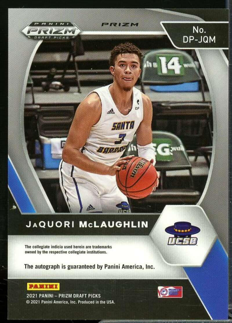 JaQuori McLaughlin 2021-22 Panini Prizm Draft Picks Autograph Prizms Silver #24  Image 2