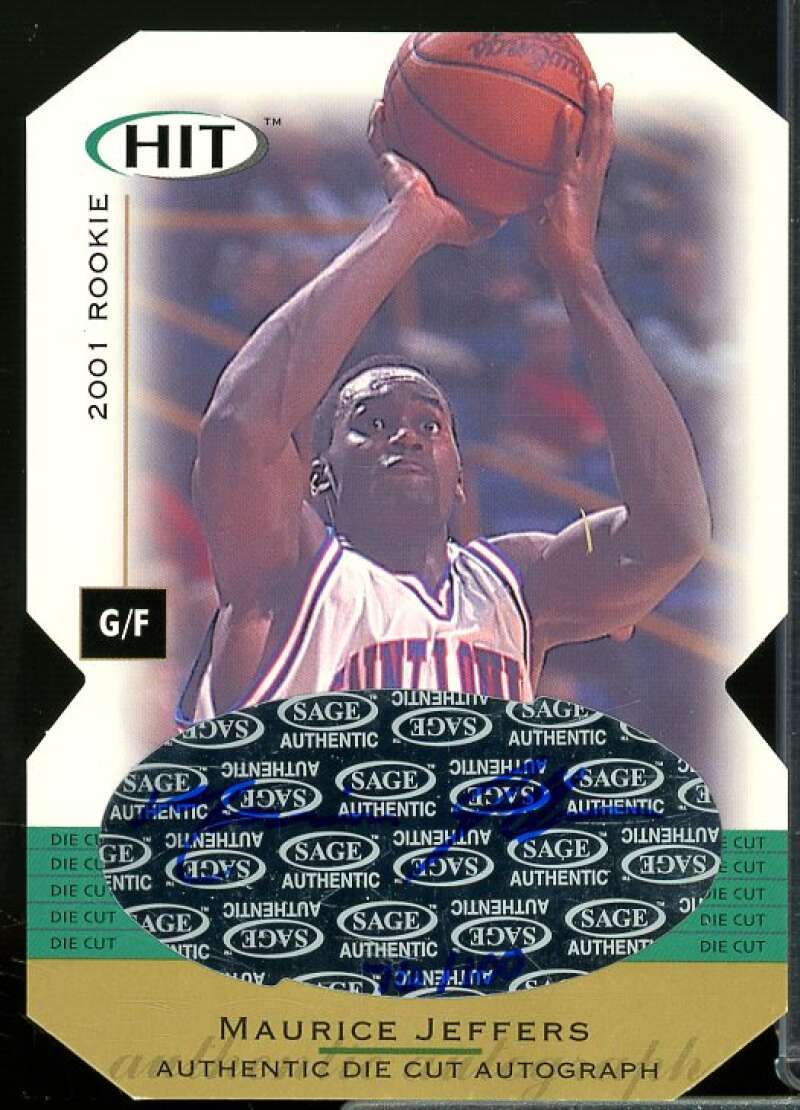 Maurice Jeffers Rookie Card 2001 SAGE HIT Autographs Rare Cut #A7  Image 1