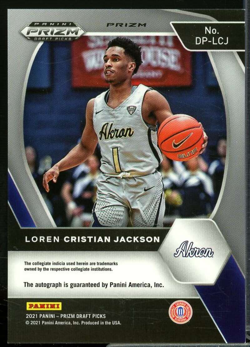 Loren Cristian Jackson 2021-22 Panini Prizm Draft Picks Auto Prizms Green #19  Image 2