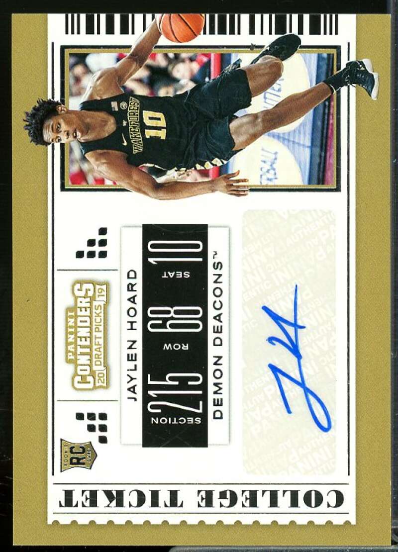 Jaylen Hoard AU Rookie Card 2019-20 Panini Contenders Draft Picks #93  Image 1