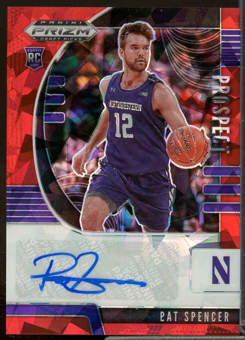 Pat Spencer 2020-21 Panini Prizm Draft Picks Prospect Autographs Red Ice #80  Image 1