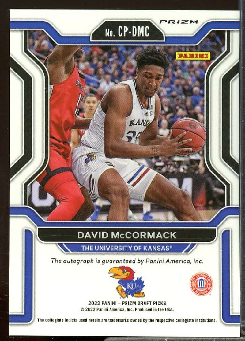 David McCormack 2022-23 Panini Prizm Draft Picks Penmanship Prizms Silver #23  Image 2