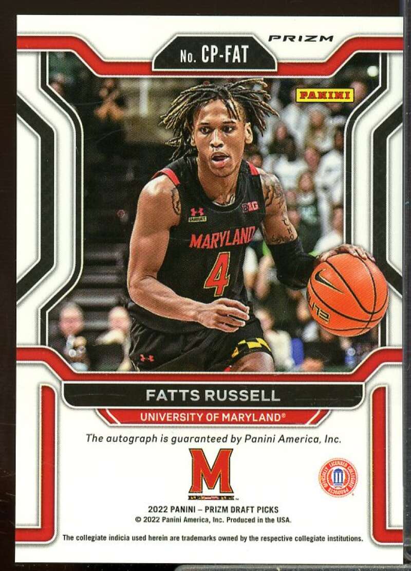 Fatts Russell 2022-23 Panini Prizm Draft College Penmanship Prizms Silver #22  Image 2