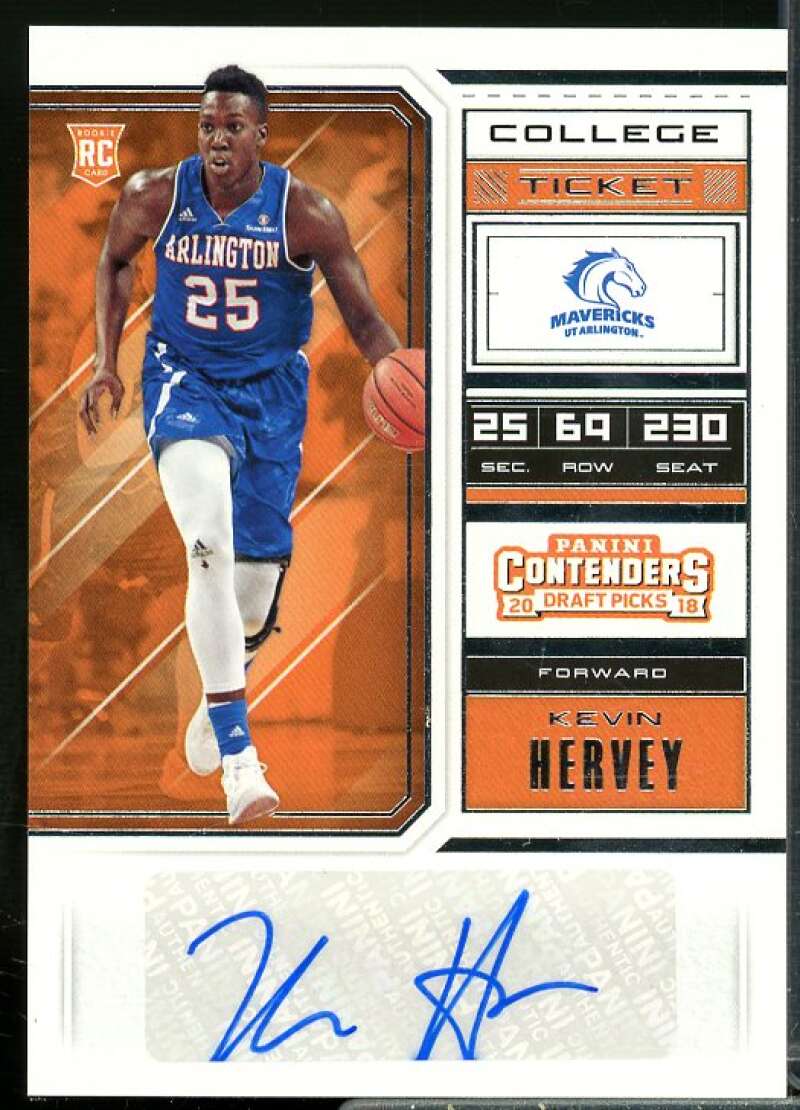 Kevin Hervey AU Rookie Card 2018-19 Panini Contenders Draft Picks #106  Image 1