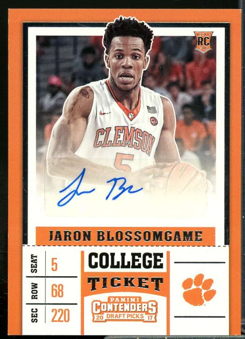 Jaron Blossomgame AU Rookie Card 2017-18 Panini Contenders Draft Picks #87  Image 1