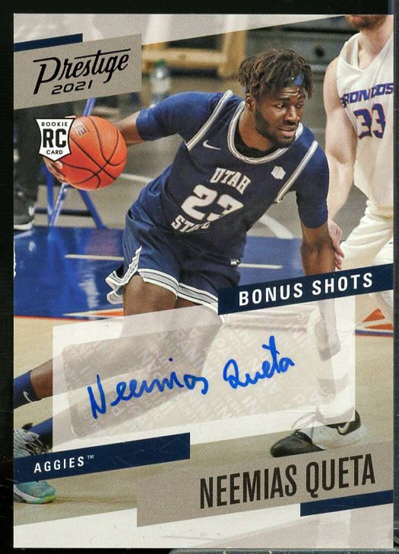 Neemias Queta 2021-22 Chronicles Draft Prestige Bonus Shot Signatures Black #37  Image 1