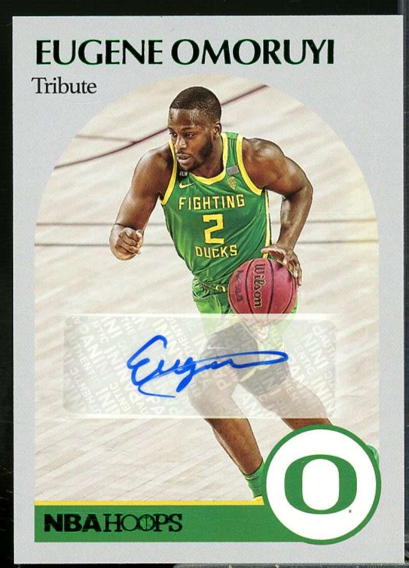 Eugene Omoruyi 2021-22 Panini Chronicles Draft Picks Hoops Retro Auto Green #13  Image 1