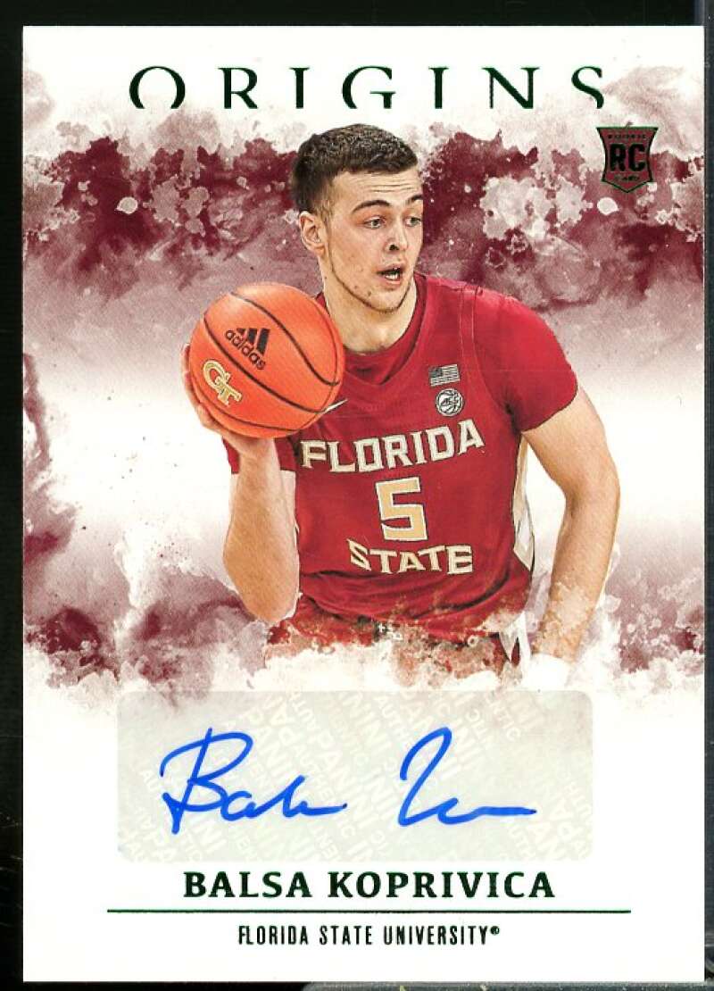 Balsa Koprivica 2021-22 Panini Chronicles Draft Origins Rookie Auto Green #25  Image 1