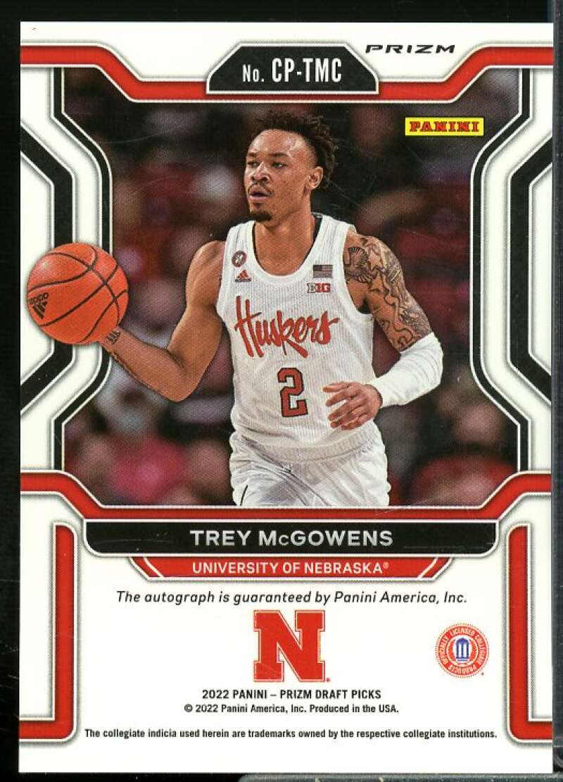 Trey McGowens 2022-23 Panini Prizm Draft Picks College Penmanship Green #50  Image 2