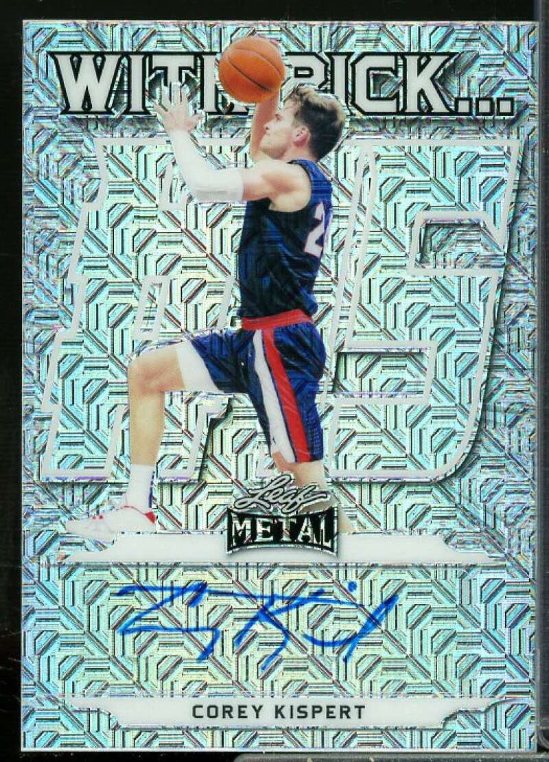 Corey Kispert Rookie Card 2021-22 Leaf Metal With Pick? Silver Mojo #WPCK1  Image 1