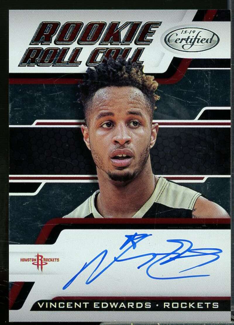 Vincent Edwards Rookie Card 2018-19 Certified Rookie Roll Call Autographs #41  Image 1