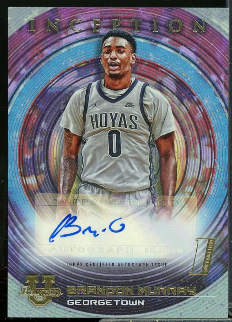 Brandon Murray Rookie 2022-23 Bowman Inception University Autographs #BIABMY  Image 1