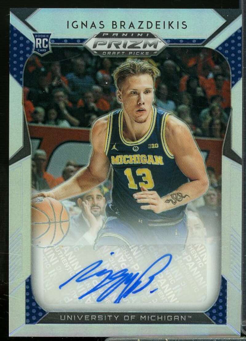 Ignas Brazdeikis Rookie 2019-20 Panini Prizm Draft Picks Autographs Prizms #47  Image 1