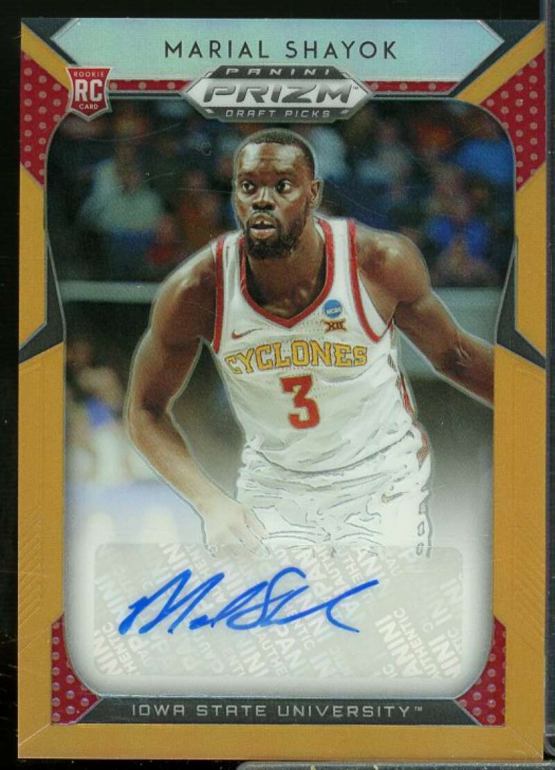 Marial Shayok/125 2019-20 Panini Prizm Draft Autographs Prizms Neon Orange #54  Image 1