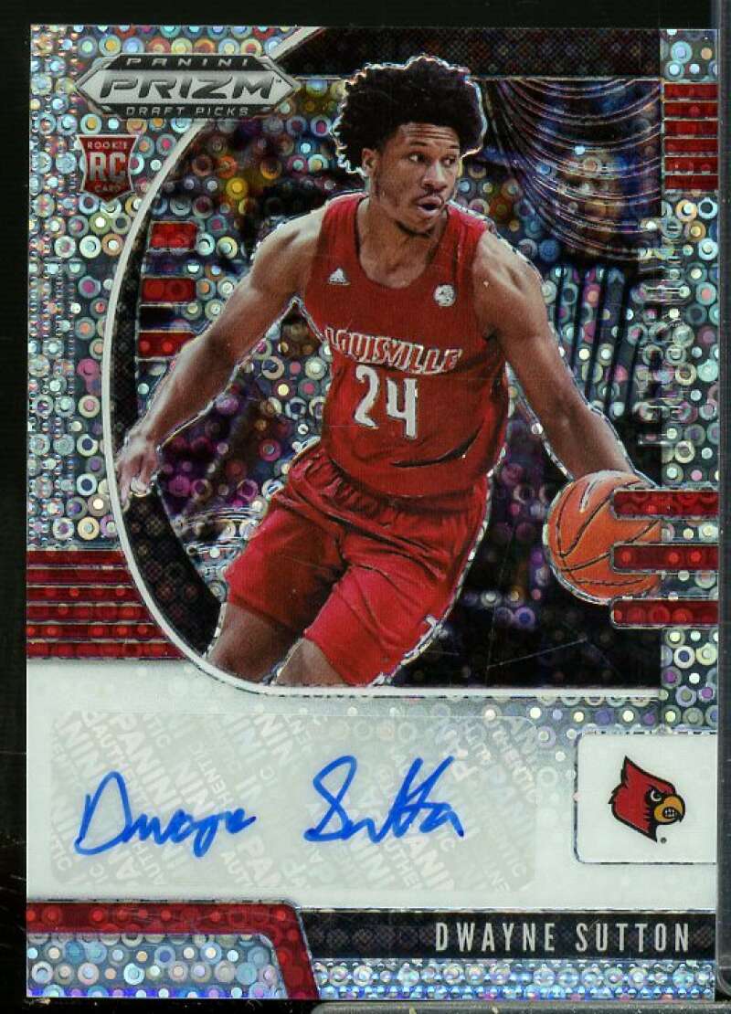 Dwayne Sutton 2020-21 Panini Prizm Draft Pick Prospect Autograph Fast Break #87  Image 1