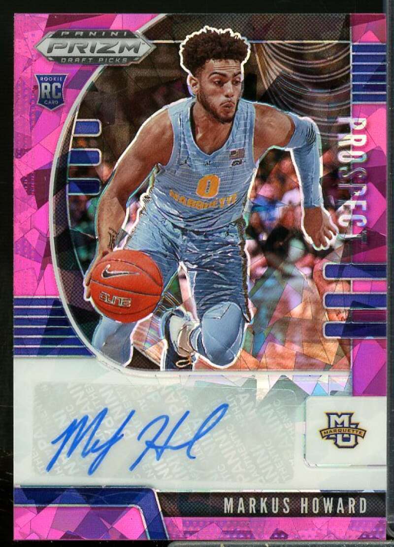 Markus Howard 2020-21 Panini Prizm Draft Picks Prospect Autographs Pink Ice #58  Image 1