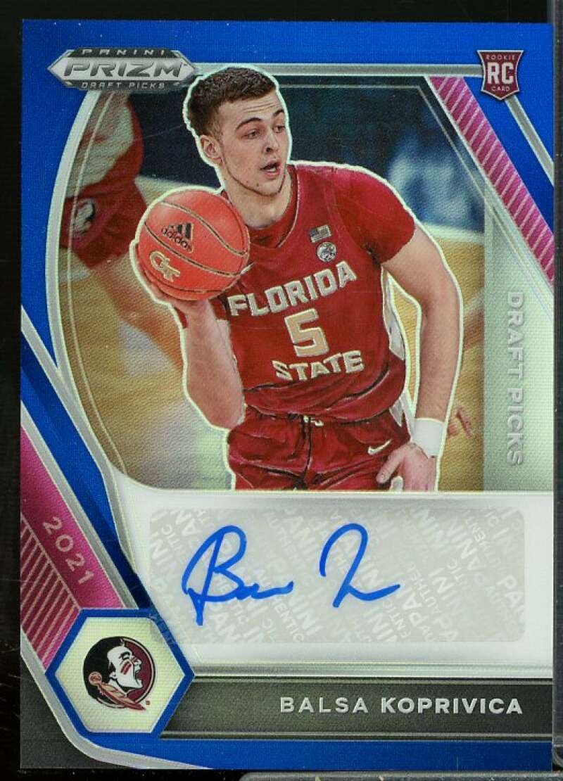 Balsa Koprivica 2021-22 Panini Prizm Draft Picks Autographs Prizms Blue #48  Image 1