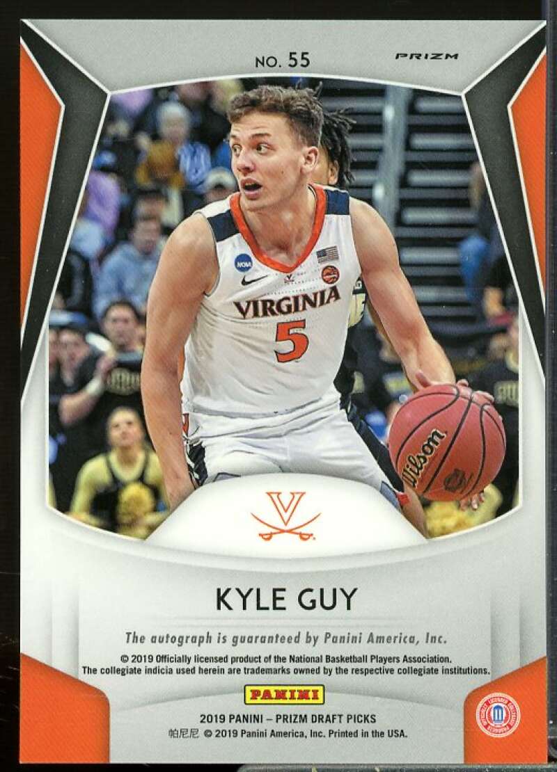 Kyle Guy Rookie Card 2019-20 Panini Prizm Draft Picks Autographs Prizms #55  Image 2