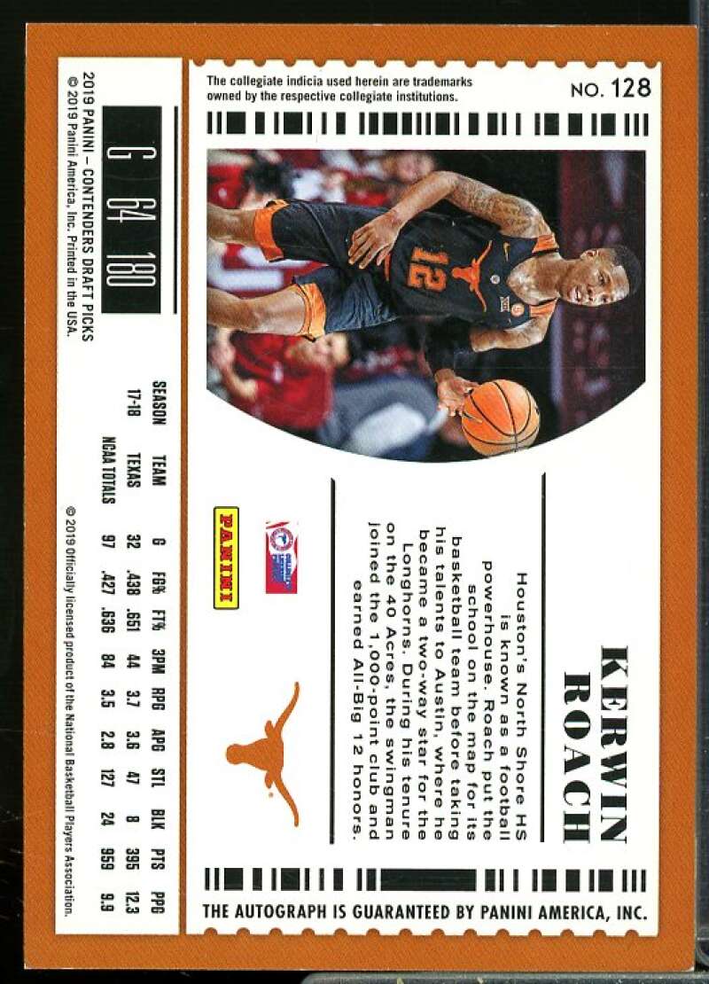 Kerwin Roach AU Rookie Card 2019-20 Panini Contenders Draft Picks #128  Image 2