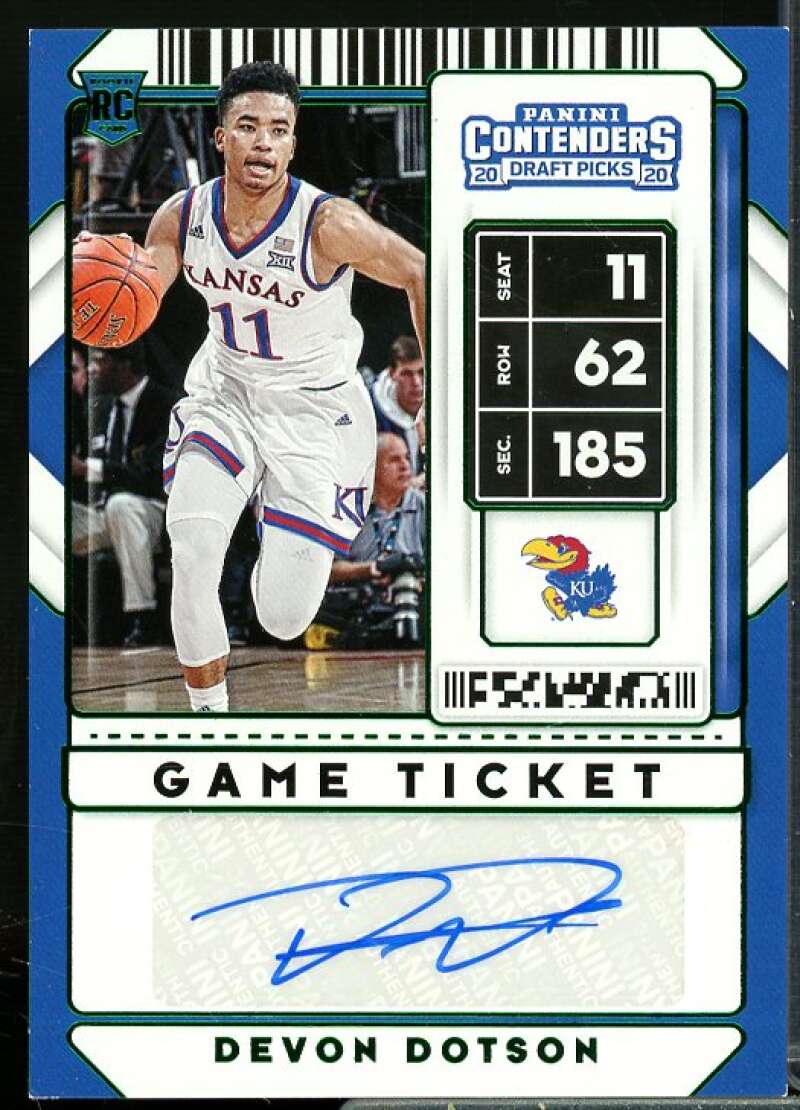 Devon Dotson 2020-21 Contenders Draft Prospect Ticket Auto Variations Green #91  Image 1