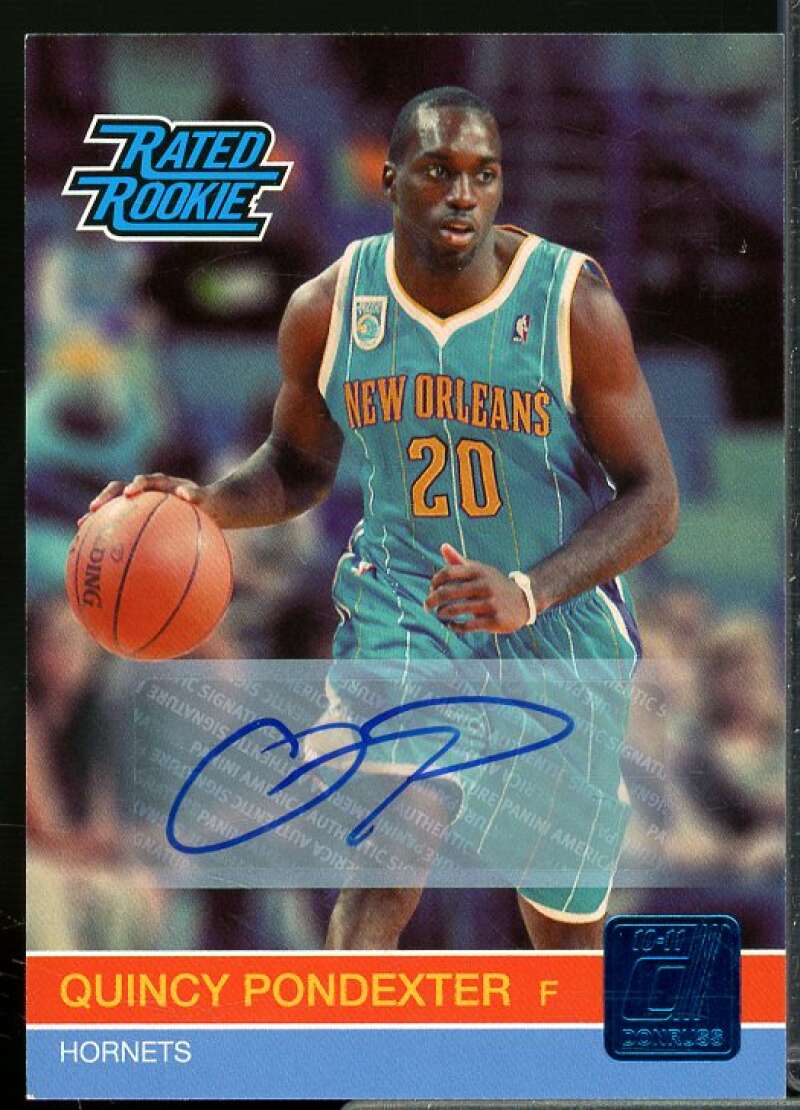 Quincy Pondexter/599 Rookie Card 2010-11 Donruss Signatures #253  Image 1