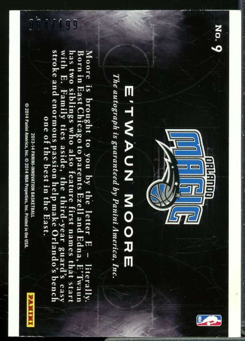 E'Twaun Moore/199 Rookie Card 2013-14 Innovation Main Exhibit Signatures #9  Image 2