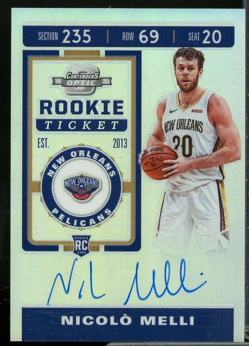 Nicolo Melli AU Rookie Card 2019-20 Panini Contenders Optic #131  Image 1