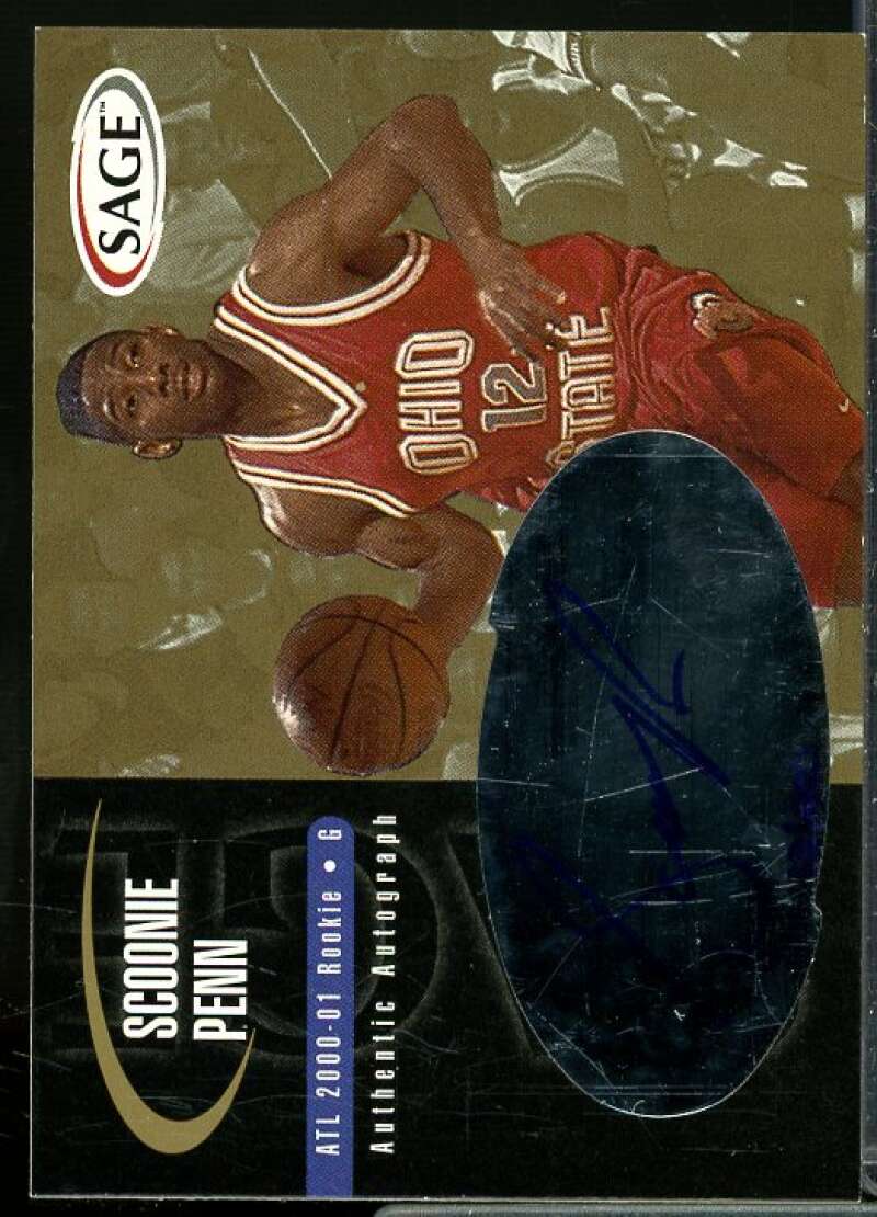 Scoonie Penn/200 Rookie Card 2000 SAGE Autographs Gold #A40  Image 1