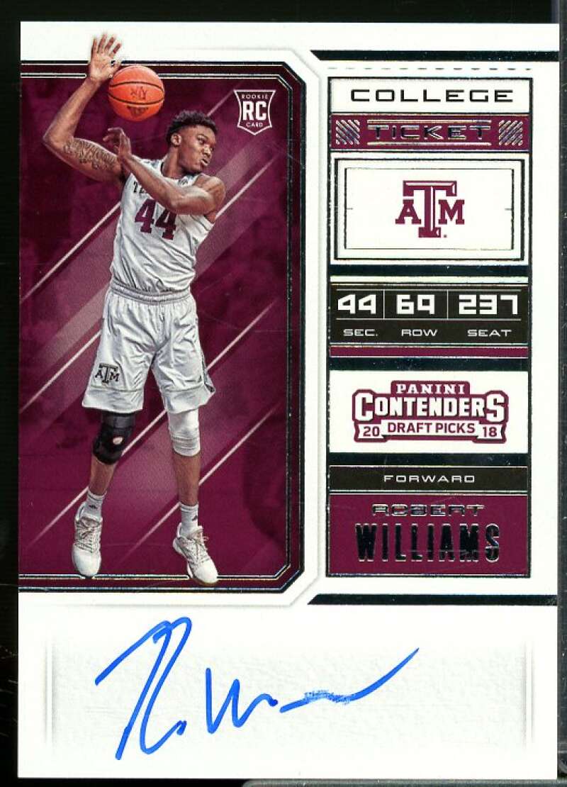 Robert Williams III AU Rookie Card 2018-19 Panini Contenders Draft Picks #62  Image 1