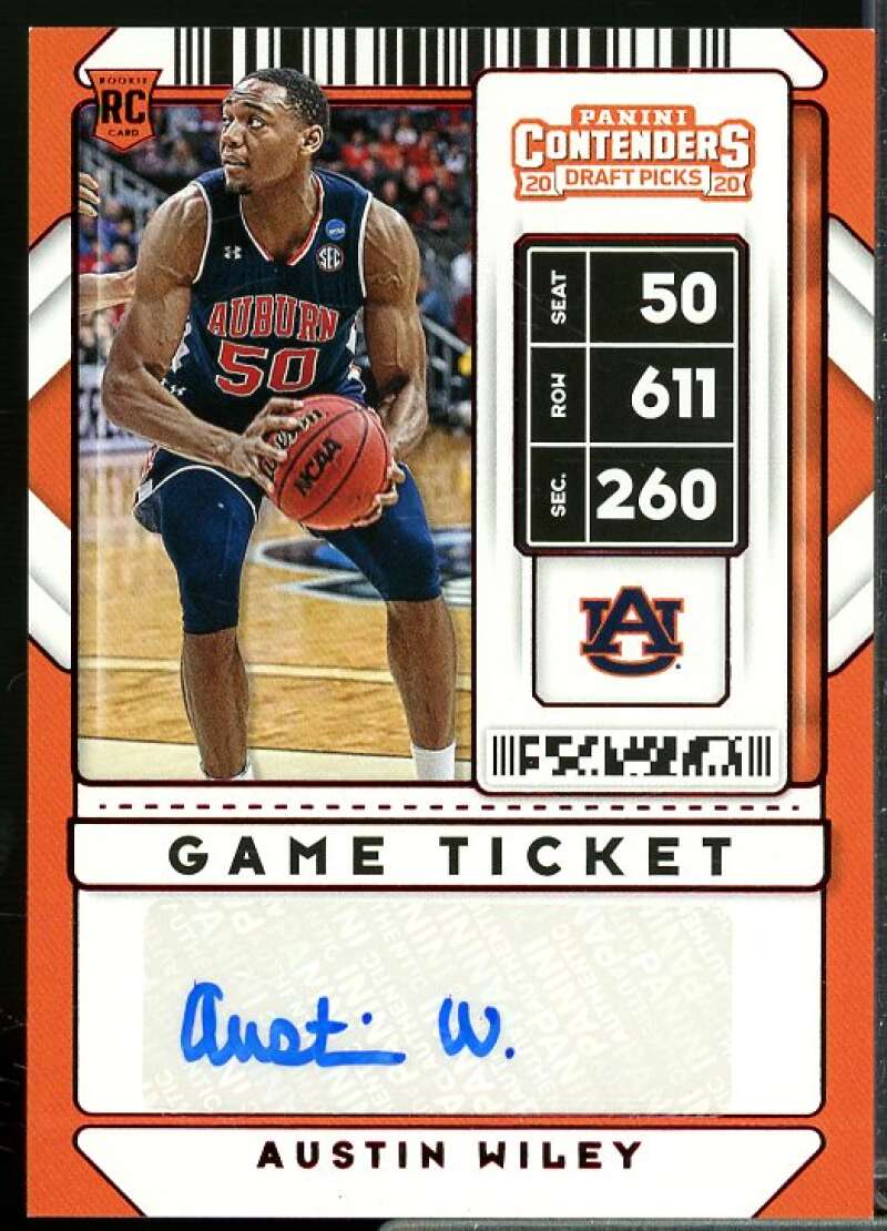 Austin Wiley AU Card 2020-21 Panini Contenders Draft Picks Game Ticket Red #102  Image 1