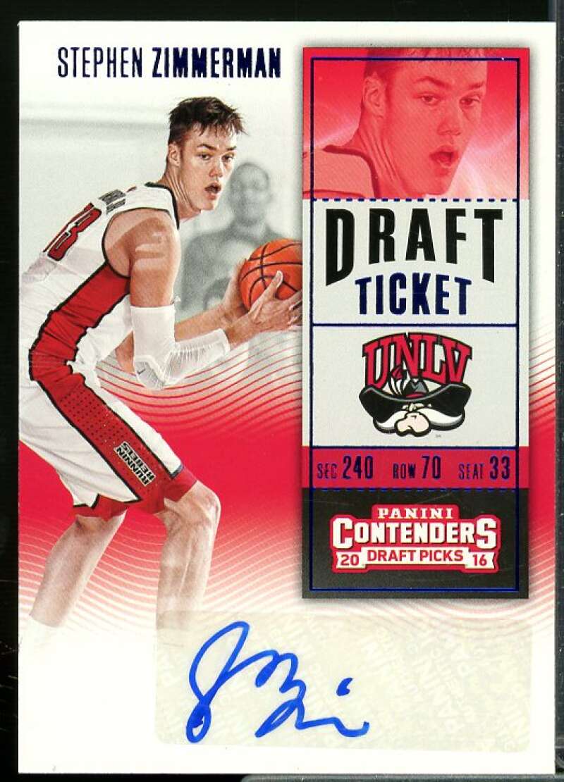 Stephen Zimmerman AU 2016-17 Panini Contenders Draft Pick Draft Blue Foil #119A  Image 1