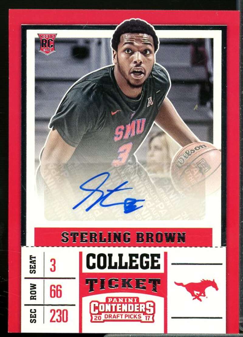 Sterling Brown AU Rookie Card 2017-18 Panini Contenders Draft Picks #99  Image 1