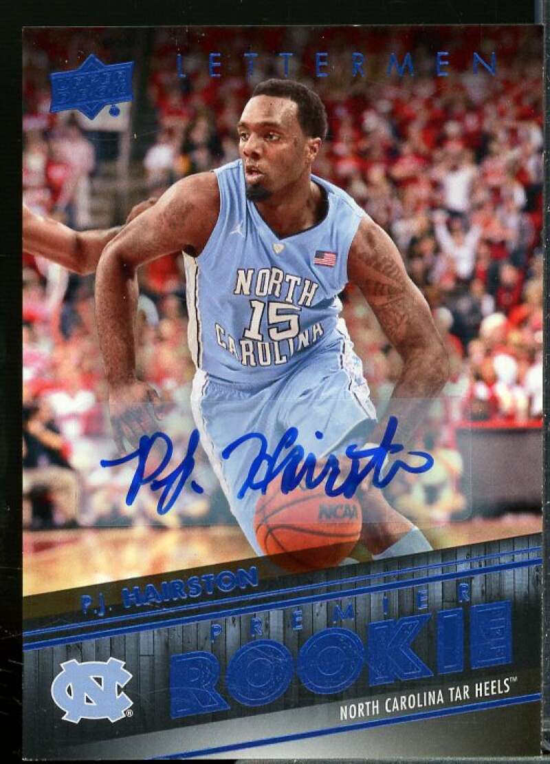 P.J. Hairston Rookie Card 2014-15 Upper Deck Lettermen Autographs Blue #74  Image 1