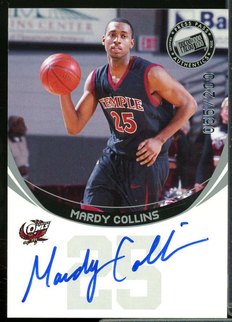 Mardy Collins Rookie Card 2006 Press Pass Autographs Silver #19  Image 1