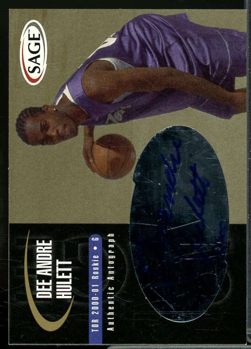 DeeAndre Hulett/200 Rookie Card 2000 SAGE Autographs Gold #A24  Image 1