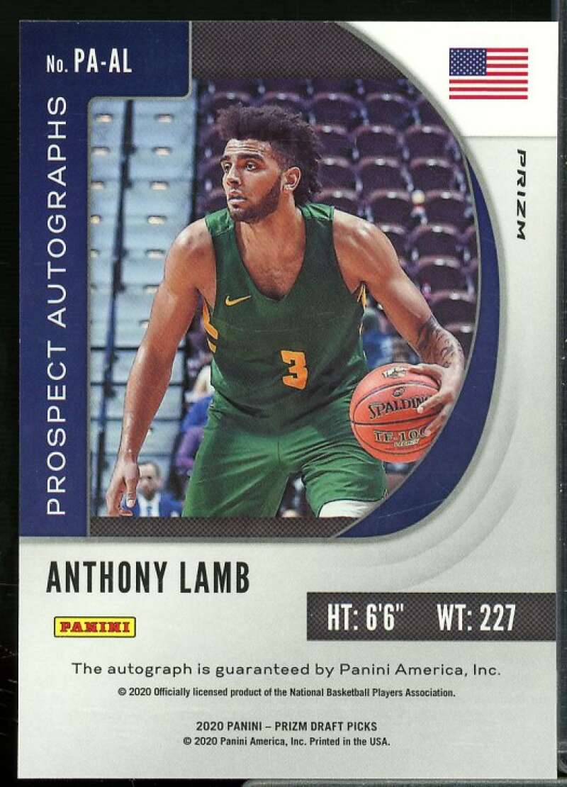 Anthony Lamb 2020-21 Panini Prizm Draft Picks Prospect Autographs Pink Ice #84  Image 2