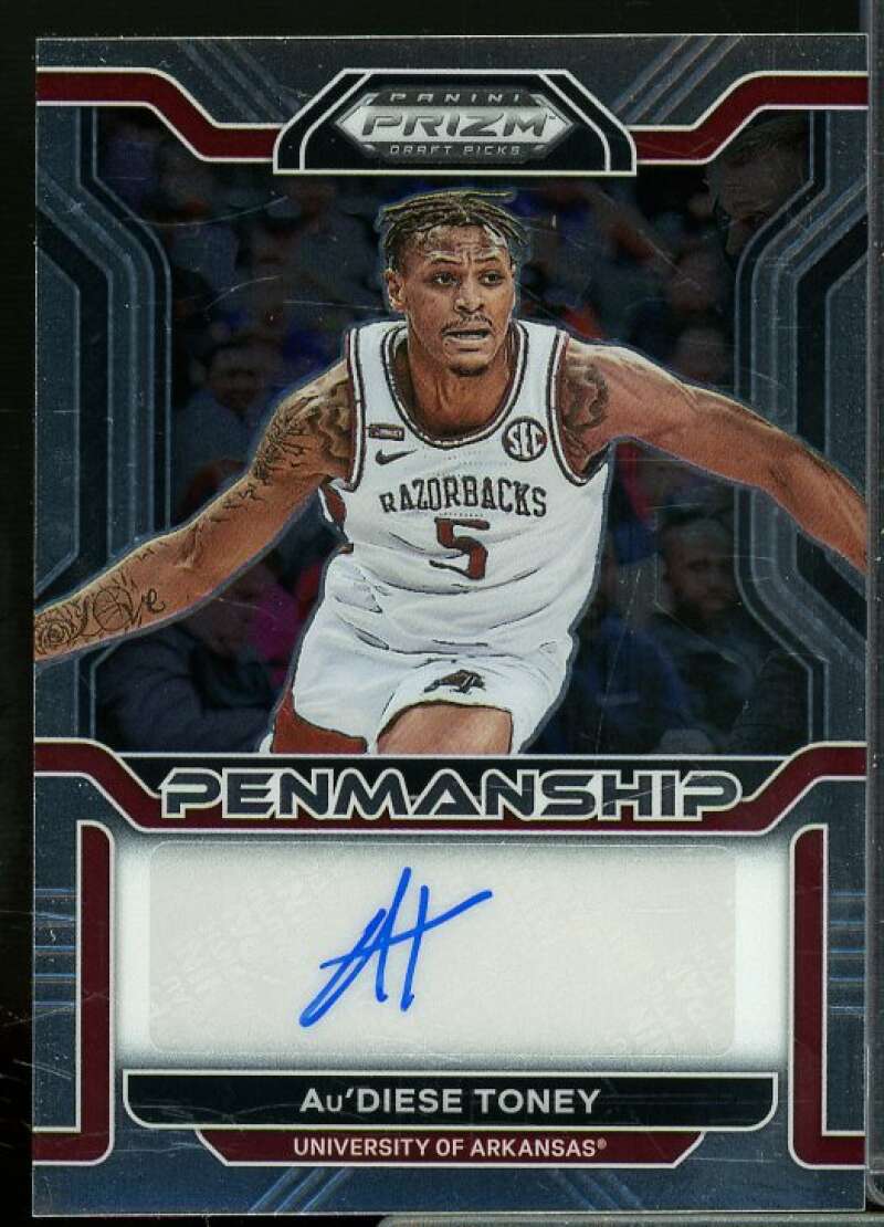 Au'Diese Toney Rookie 2022-23 Panini Prizm Draft Picks College Penmanship #21  Image 1