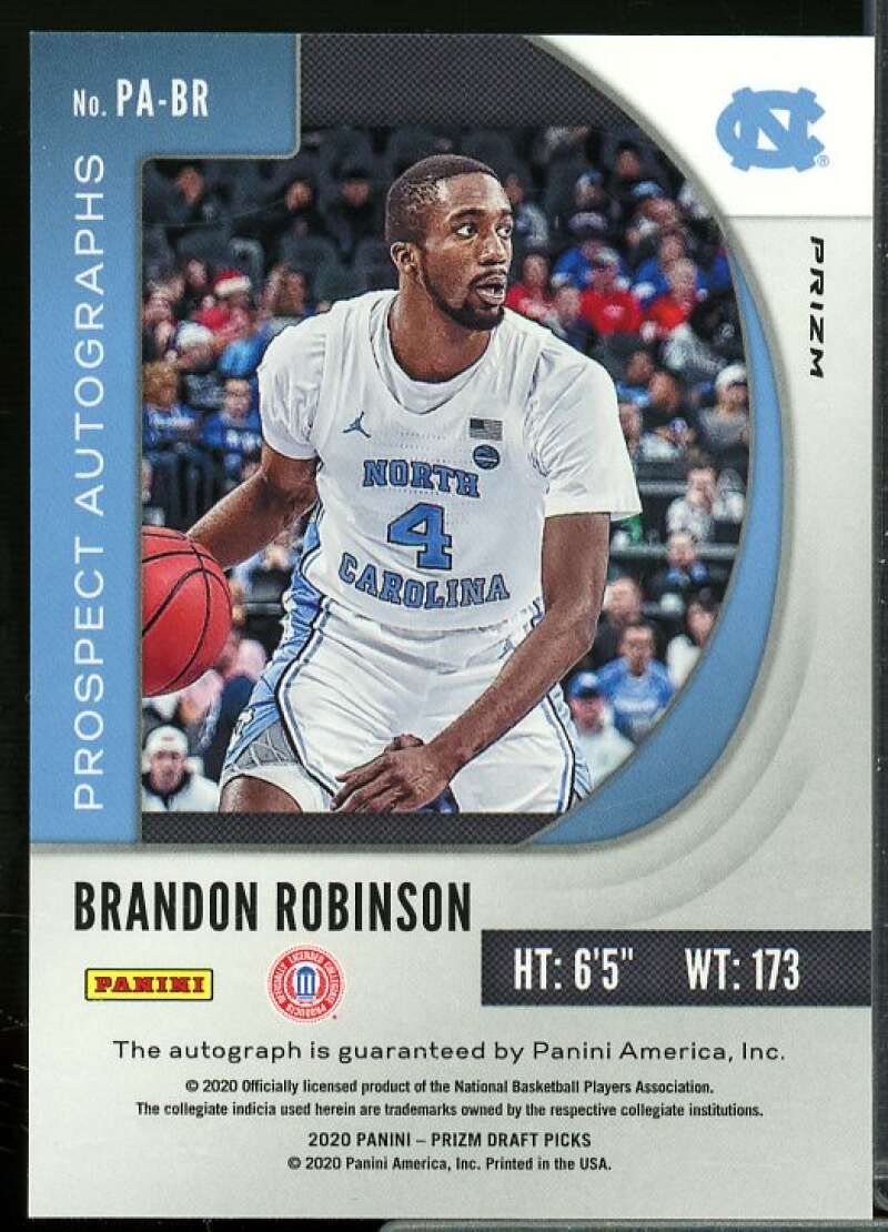 Brandon Robinson 2020-21 Panini Prizm Draft Prospect Autographs Pink Ice #41  Image 2